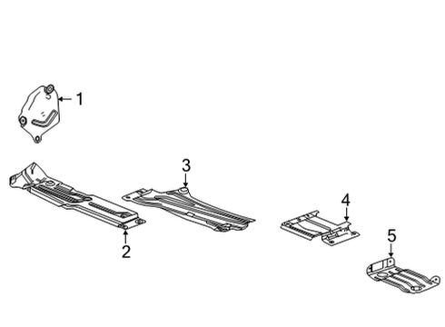 2023 GMC Sierra 2500 HD Shield, Exh Frt U/B Ht Diagram for 84180519