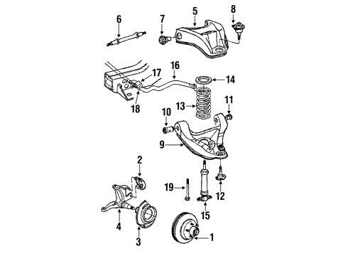 1987 Chevy S10 Blazer Front Brakes Diagram 2 - Thumbnail