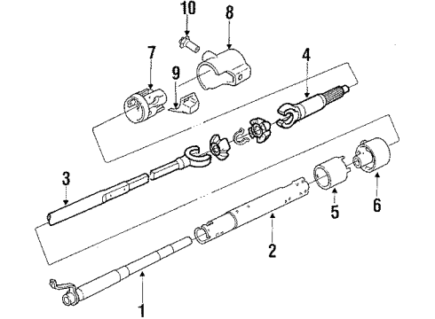 1985 Chevy Monte Carlo Steering Column Assembly Diagram 2 - Thumbnail