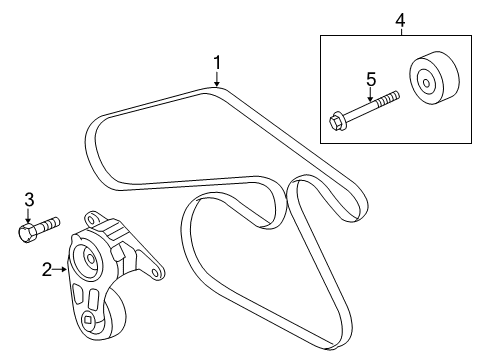 2014 Chevy Caprice Belts & Pulleys Diagram