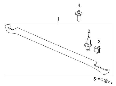 2007 Chevy Monte Carlo Molding Assembly, Rocker Panel *Charcoal Diagram for 15869286