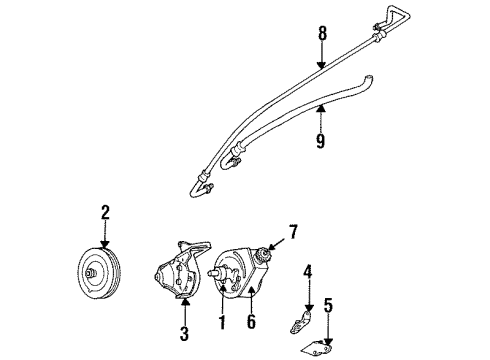 1995 Pontiac Firebird P/S Pump & Hoses, Steering Gear & Linkage Diagram 6 - Thumbnail