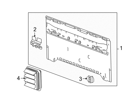 2010 Hummer H3T Back Panel Diagram