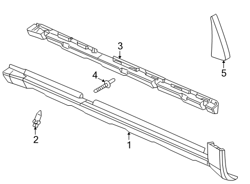 2007 Saturn Vue Exterior Trim - Pillars, Rocker & Floor Diagram