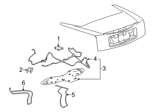 2006 Cadillac XLR Module Asm,Radio Antenna Diagram for 19116449