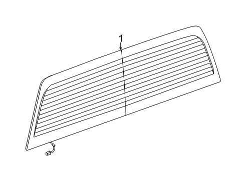 2018 Chevy Silverado 1500 Back Glass - Glass & Hardware Diagram 1 - Thumbnail