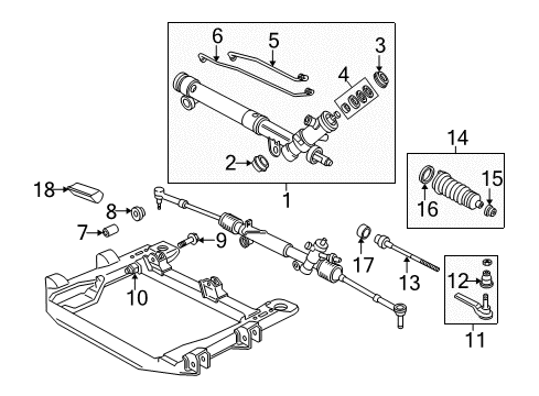 2006 Chevy Monte Carlo Gear Kit,Steering (Remanufacture) Diagram for 19330429