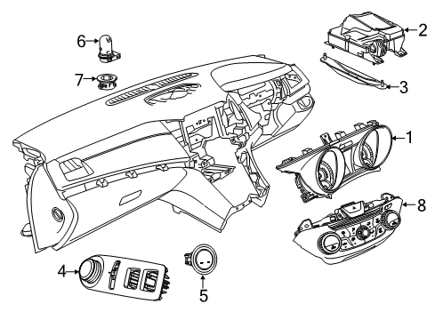 2014 Chevy SS A/C & Heater Control Units Diagram