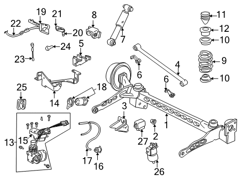 1998 Chevy Venture Sensor,Auto Level Control Diagram for 22189430