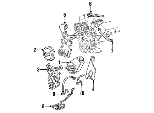 1997 Chevy K2500 Suburban Cooler Assembly, P/S Fluid Diagram for 26049289