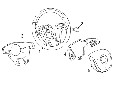 2013 Chevy Caprice Steering Column, Steering Wheel Diagram 3 - Thumbnail