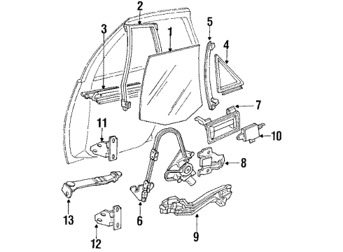 1993 Oldsmobile Cutlass Supreme MODULE, Door Lock Remote Control Diagram for 16600384