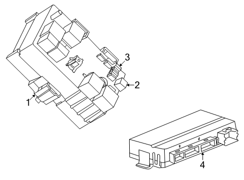 2007 Saturn Vue Body Control Module Assembly Diagram for 25779921