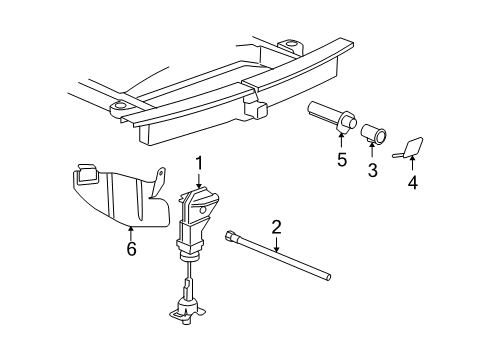 2014 Cadillac Escalade ESV Spare Tire Carrier Diagram