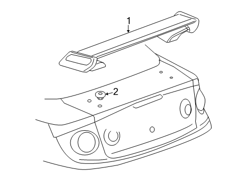 2008 Chevy Cobalt Spoiler Kit, Rear End *Paint To Mat Diagram for 25784909