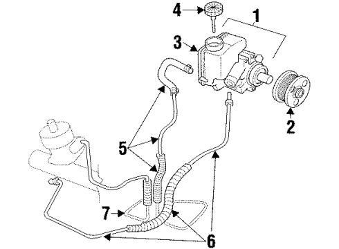 1999 Pontiac Grand Prix Hose Assembly, P/S Gear Inlet Diagram for 26064184