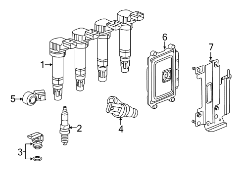 2015 Chevy Spark Sensor Assembly, Cr/Shf Posn Diagram for 25199130