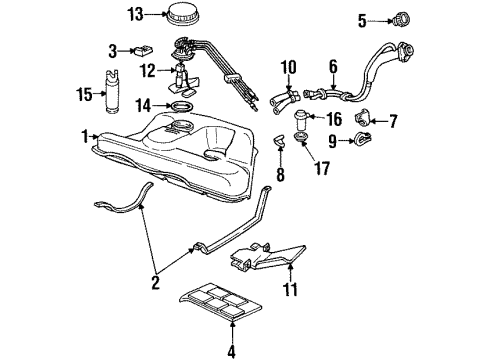 1995 Cadillac Seville Fuel System Components, Fuel Delivery Diagram