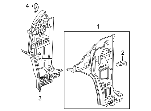 2021 Cadillac XT4 Hinge Pillar Diagram