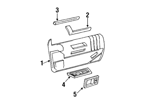 1997 Oldsmobile Cutlass Supreme ARMREST, Front Door Armrest Diagram for 16675048