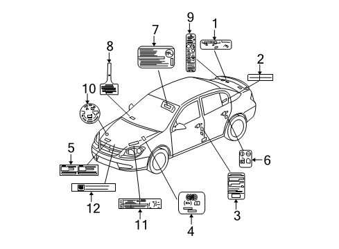 2006 Chevy Cobalt Information Labels Diagram