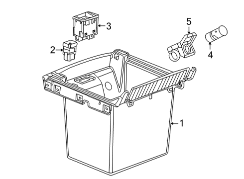 2022 Cadillac Escalade Center Console Diagram 3 - Thumbnail