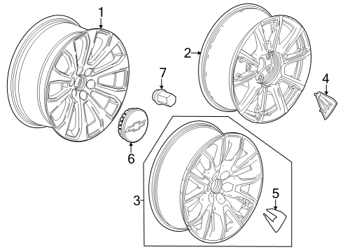 2022 Chevy Silverado 1500 Wheels Diagram 4 - Thumbnail