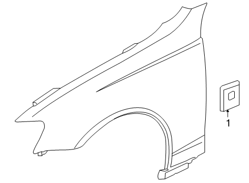 2008 Pontiac G8 Exterior Trim - Fender Diagram