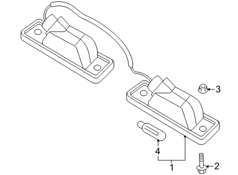 2009 Pontiac G3 License Lamps Diagram