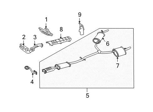 2001 Buick Park Avenue Exhaust Components Diagram 1 - Thumbnail