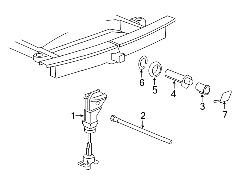 2006 Cadillac Escalade EXT Spare Tire Carrier Diagram