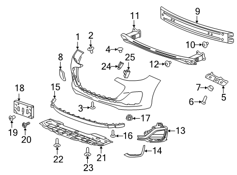 2019 Chevy Spark Front Bumper Diagram 1 - Thumbnail