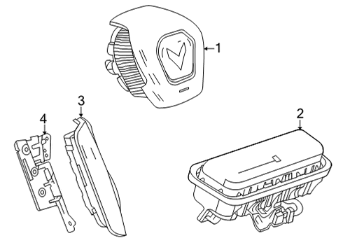 2022 Chevy Corvette Air Bag Components Diagram 1 - Thumbnail