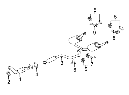 2008 Buick LaCrosse Exhaust Components Diagram 3 - Thumbnail