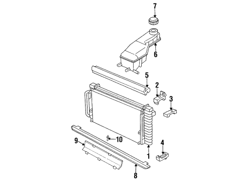 1995 Buick Skylark Seal, Radiator Air Upper Diagram for 22602472