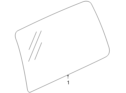 2005 Chevy Uplander Side Loading Door - Glass & Hardware Diagram