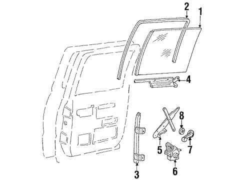 1994 GMC C2500 Rear Door Diagram 2 - Thumbnail