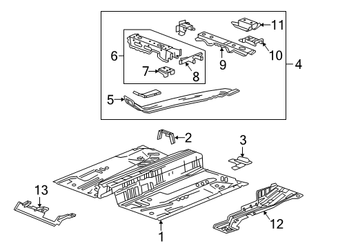 2017 Buick LaCrosse Shield Assembly, Front Compartment Splash Diagram for 23413528