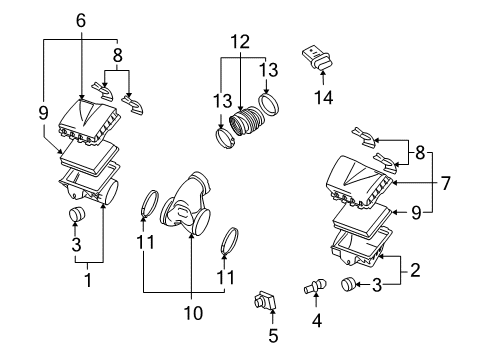 2008 Cadillac XLR Air Intake Diagram