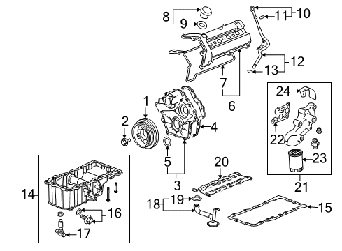 2009 Cadillac STS Engine Parts & Mounts, Timing, Lubrication System Diagram 5 - Thumbnail