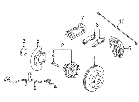 2017 GMC Sierra 3500 HD Front Brakes Diagram 2 - Thumbnail