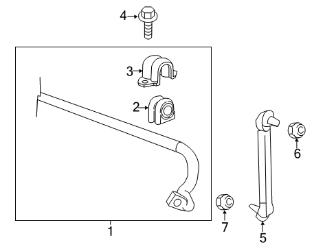 2015 Chevy Spark EV Stabilizer Bar & Components - Front Diagram