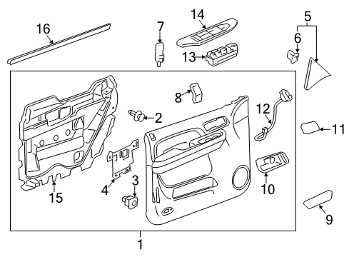 2012 Chevy Silverado 3500 HD Front Door Diagram 6 - Thumbnail