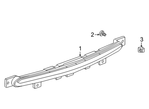 2020 Chevy Corvette Lamp Assembly, High Mt Stop Diagram for 84516123