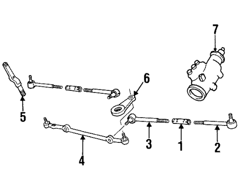 1994 Buick Roadmaster P/S Pump & Hoses, Steering Gear & Linkage Diagram 2 - Thumbnail