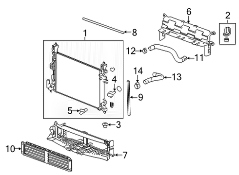 2023 Chevy Bolt EUV Radiator & Components Diagram 4 - Thumbnail