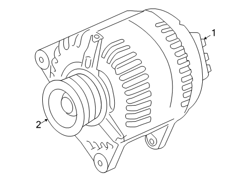 2008 Saturn Astra Pulley,Generator Diagram for 93174477