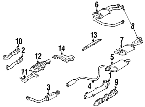 1996 Pontiac Grand Am Exhaust Components Diagram