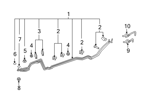 2010 Buick Enclave Rear A/C Lines Diagram