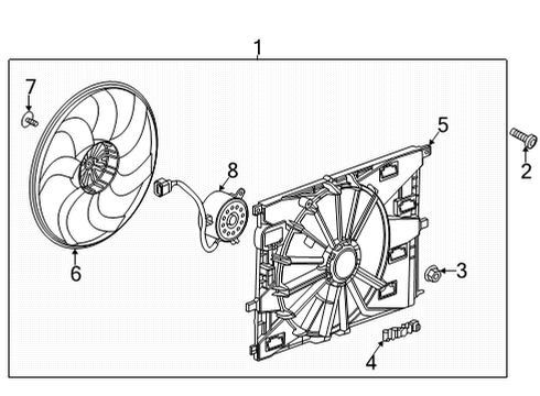 2021 Buick Encore GX Cooling System, Radiator, Water Pump, Cooling Fan Diagram 2 - Thumbnail